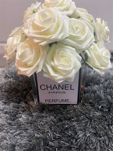 Chanel vase with flowers